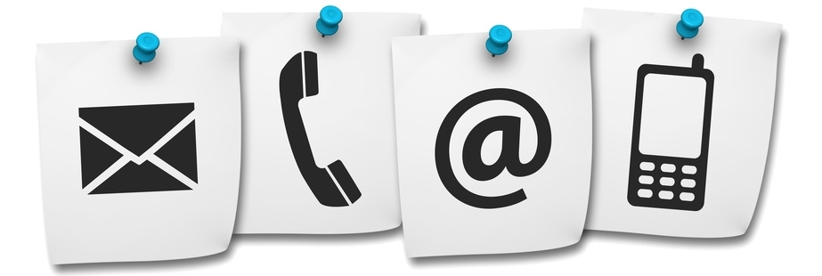 Web Contact Us Icons On Post It